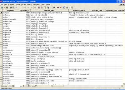 Spanish->French Database 1.0 screenshot
